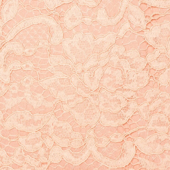 NBD Celeste Lace Ruffle & Scalloped Trim Cutaway Romantic Mini Dress, Nude Beige - Picture 5 of 6